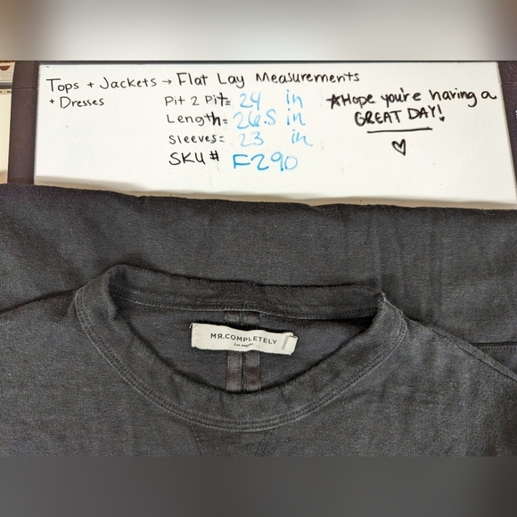 Mr Completely sz XL Reversible Front Crewneck Pullover Sweater Sweatshirt Black - Picture 14 of 14